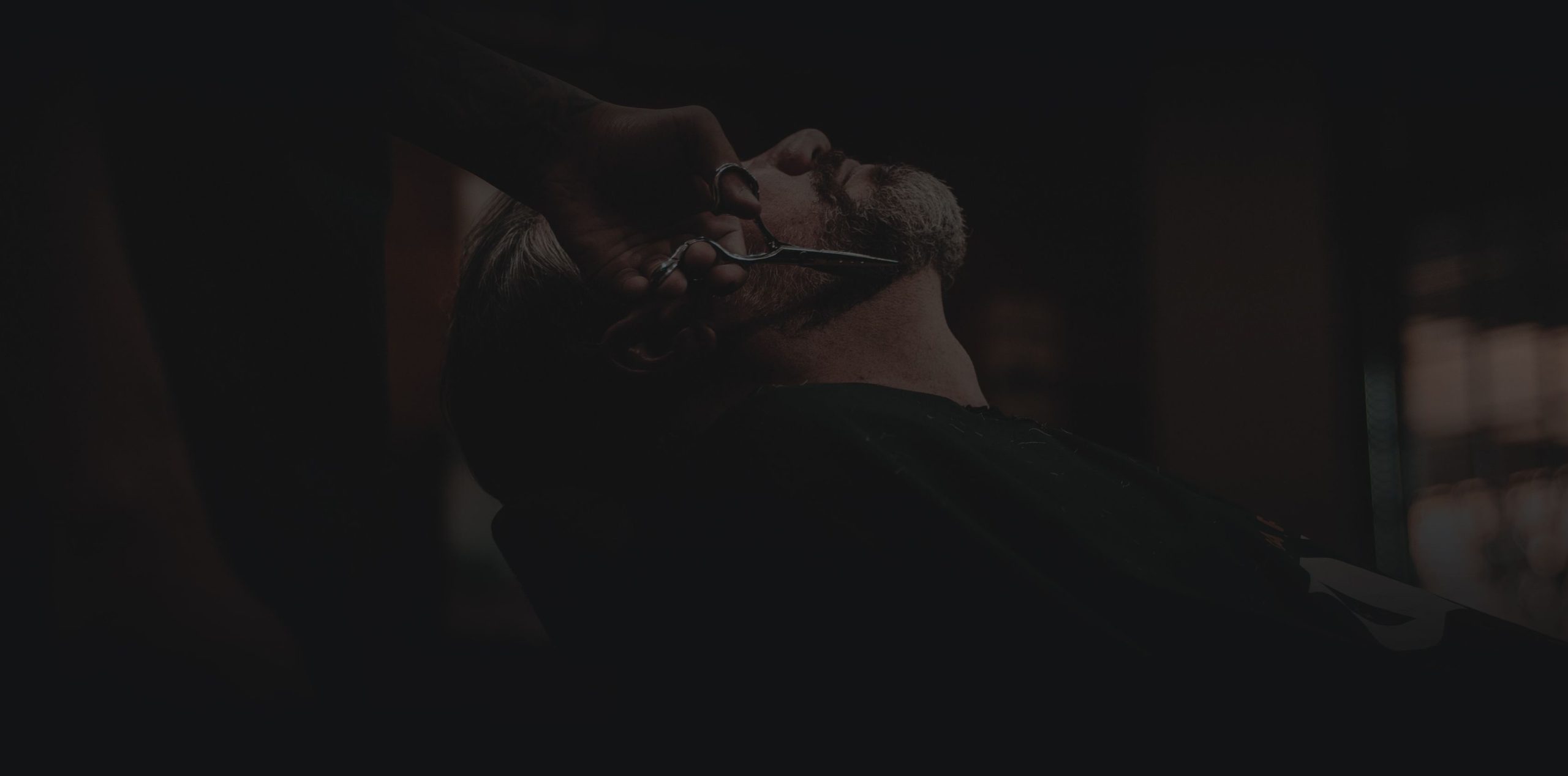 Barber Trimming Client Beard 6